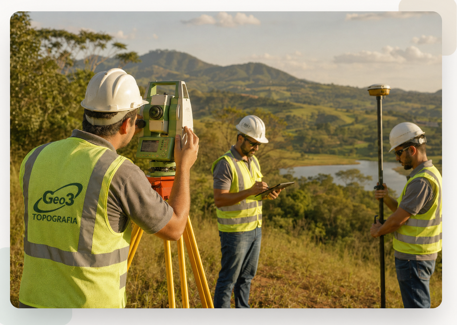 Equipe Geo3 Topografia em campo